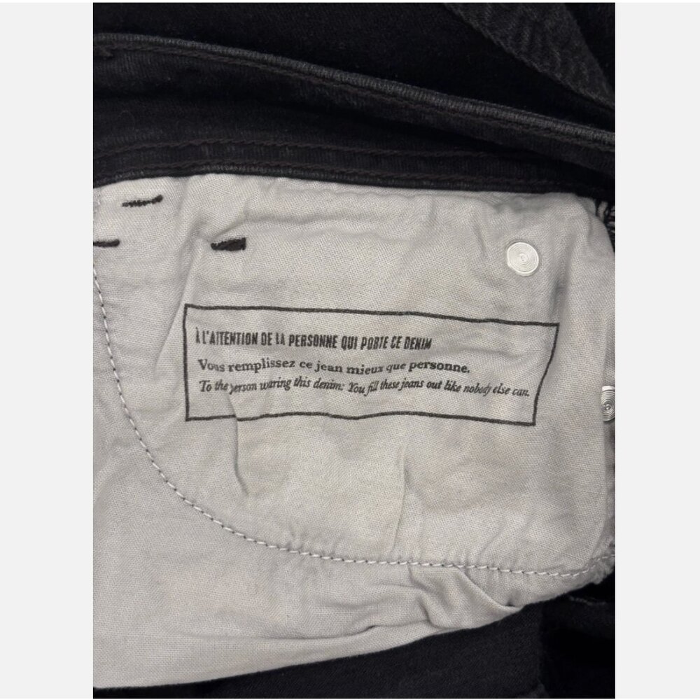 Sezane Slim Parfait Black Jeans Mid Rise Zip Fly Straight Womens 28 - Picture 8 of 10